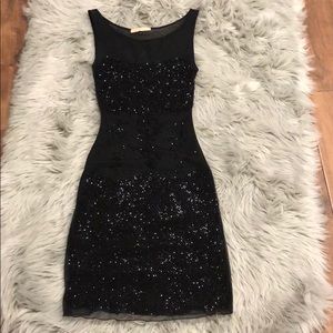 Issue NY Black With Stones SeeThru Mini Dress